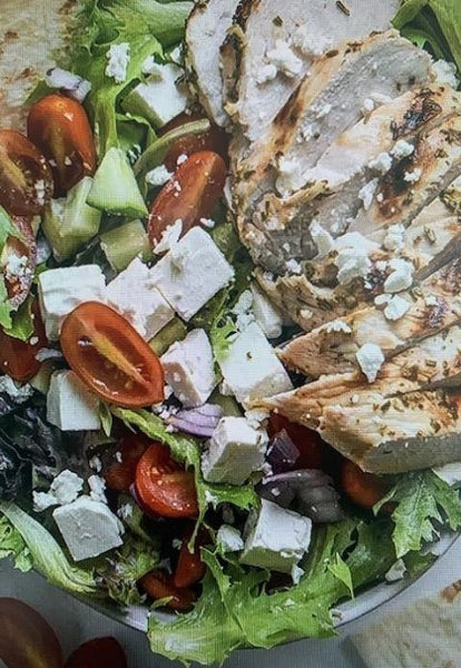 Greek Chicken Salad with Lemon Vinaigrette